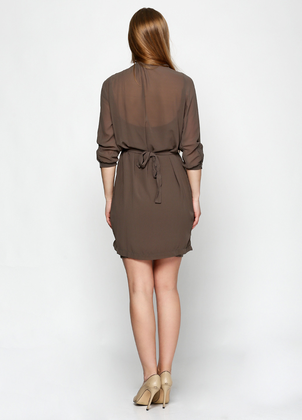 Темно-зеленое кэжуал платье а-силуэт Silvian Heach однотонное