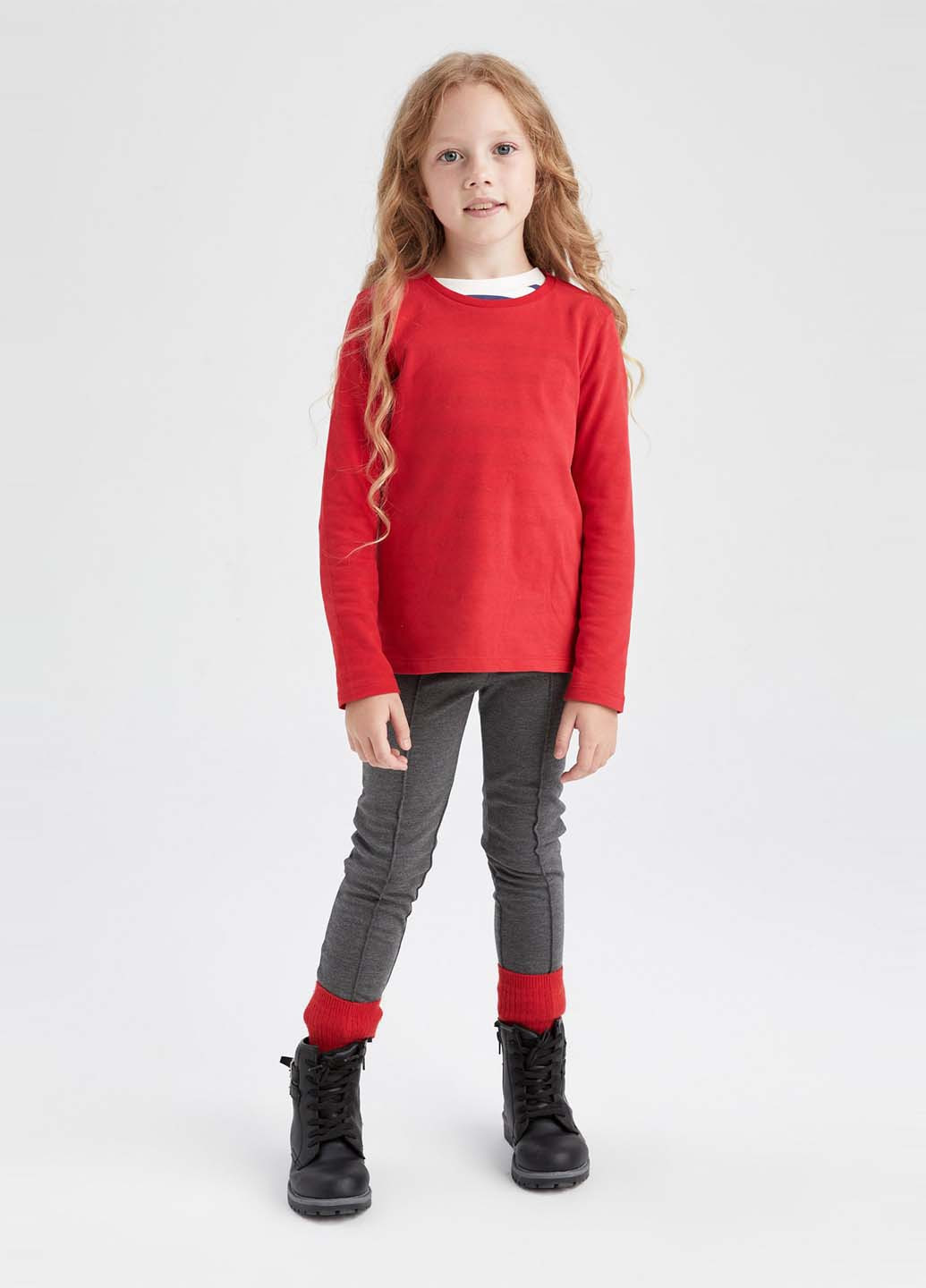 Темно-серые демисезонные леггинсы DeFacto