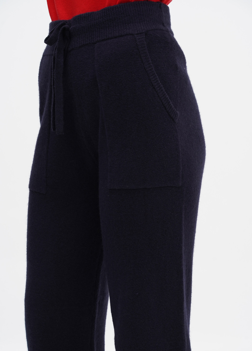 Темно-синие кэжуал, спортивные демисезонные прямые брюки Comma