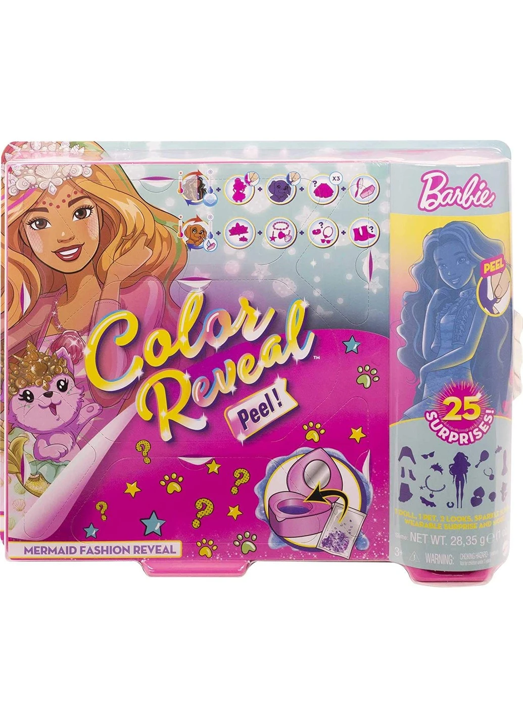 Ігровий набір Barbie Color Reveal Surprise Par Яскраве перетворення Кольоровий сюрприз Русалочка (GXV93) Mattel (256453233)