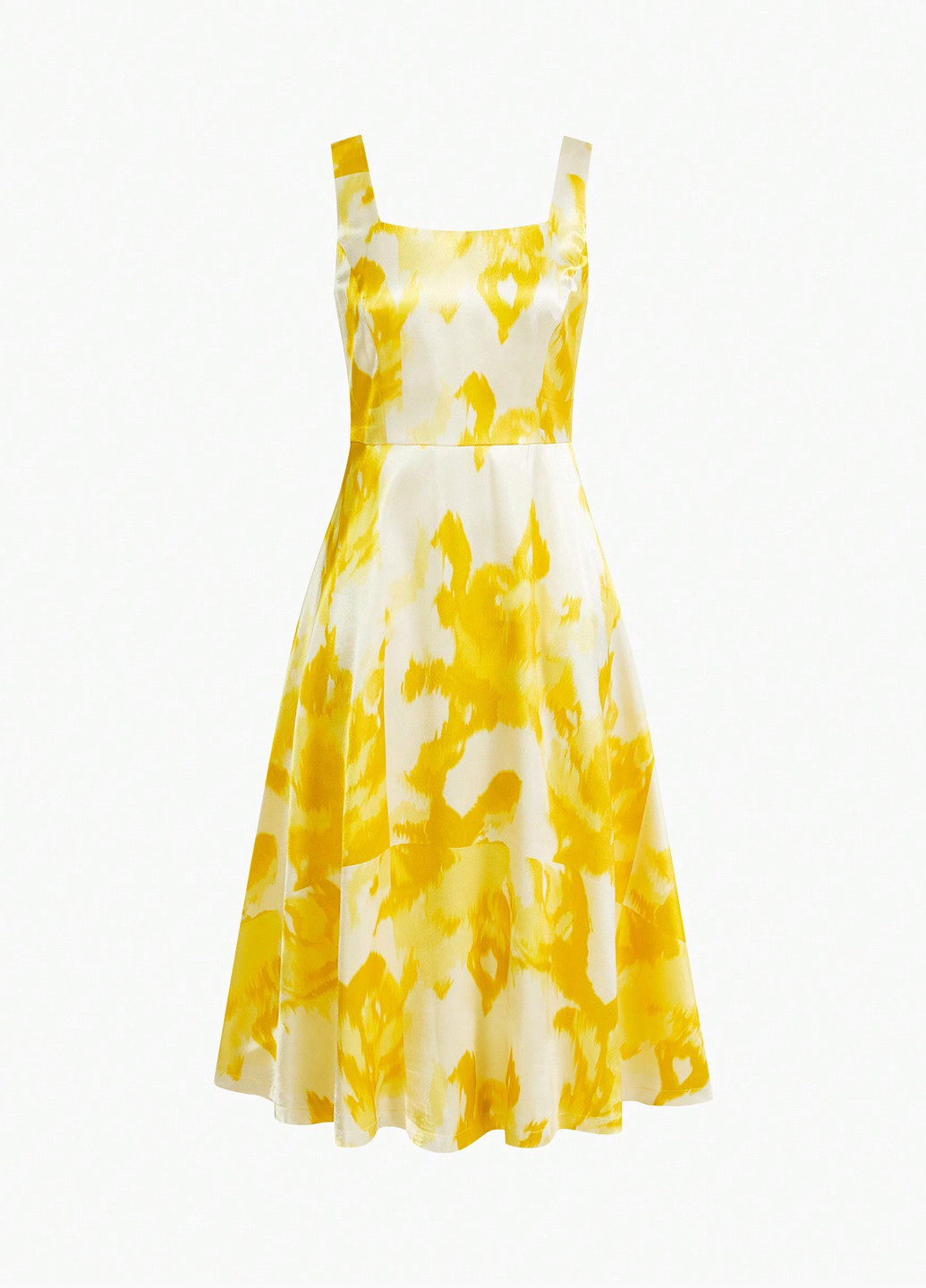 Желтое кэжуал платье SHEIN с рисунком