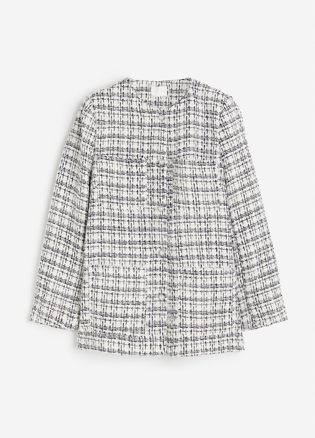 Белый женский жакет H&M в клеточку - демисезонный