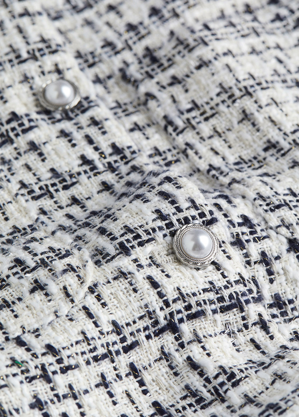 Белый женский жакет H&M в клеточку - демисезонный