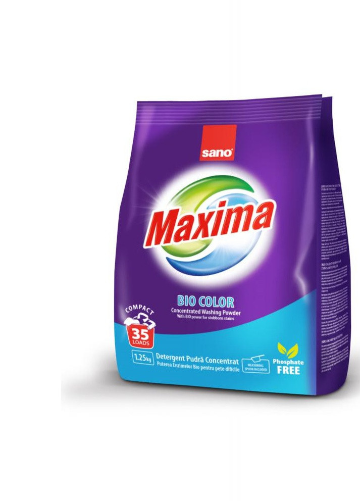 Стиральный порошок maxima bio color, 1.25 кг Sano 7290000295343 (256083574)