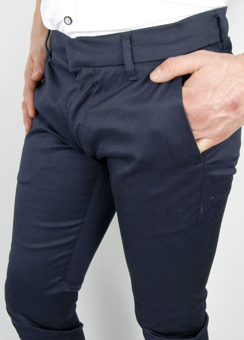 Темно-синие кэжуал демисезонные прямые брюки Antony Morato