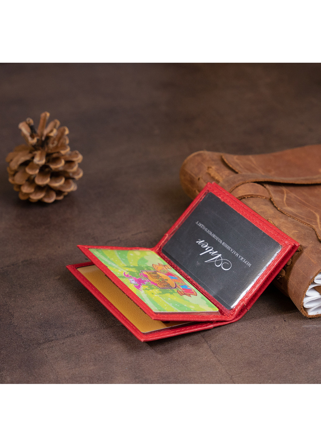 Жіночий шкіряний гаманець-візитниця 10х6,5х1 см st leather (252129072)