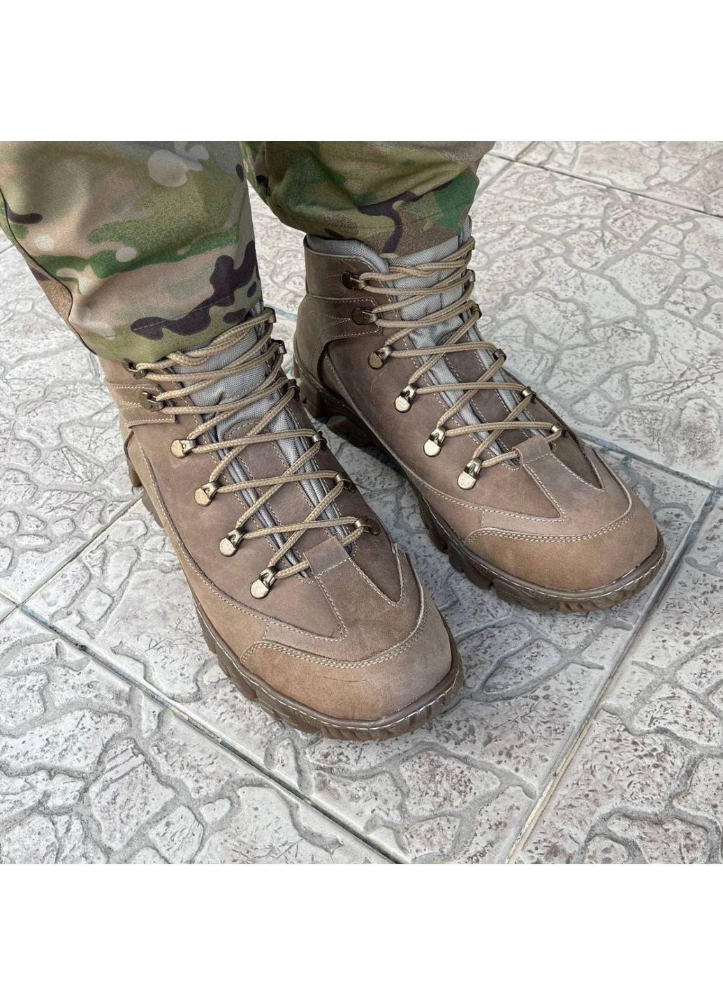 Коричневые осенние ботинки военные тактические всу (зсу) 7523 44 р 29 см коричневые KNF