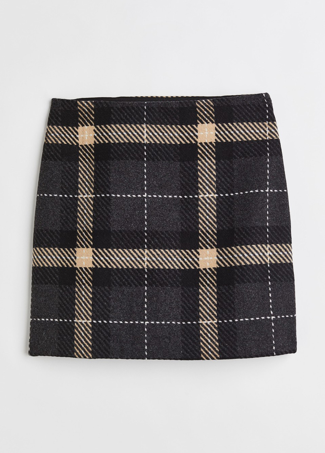 Темно-серая кэжуал в клетку юбка H&M