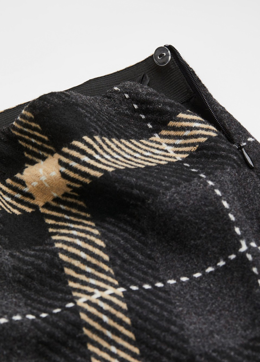 Темно-серая кэжуал в клетку юбка H&M