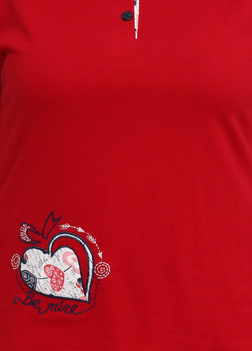 Червона всесезон піжама (футболка, бриджі) Adalya