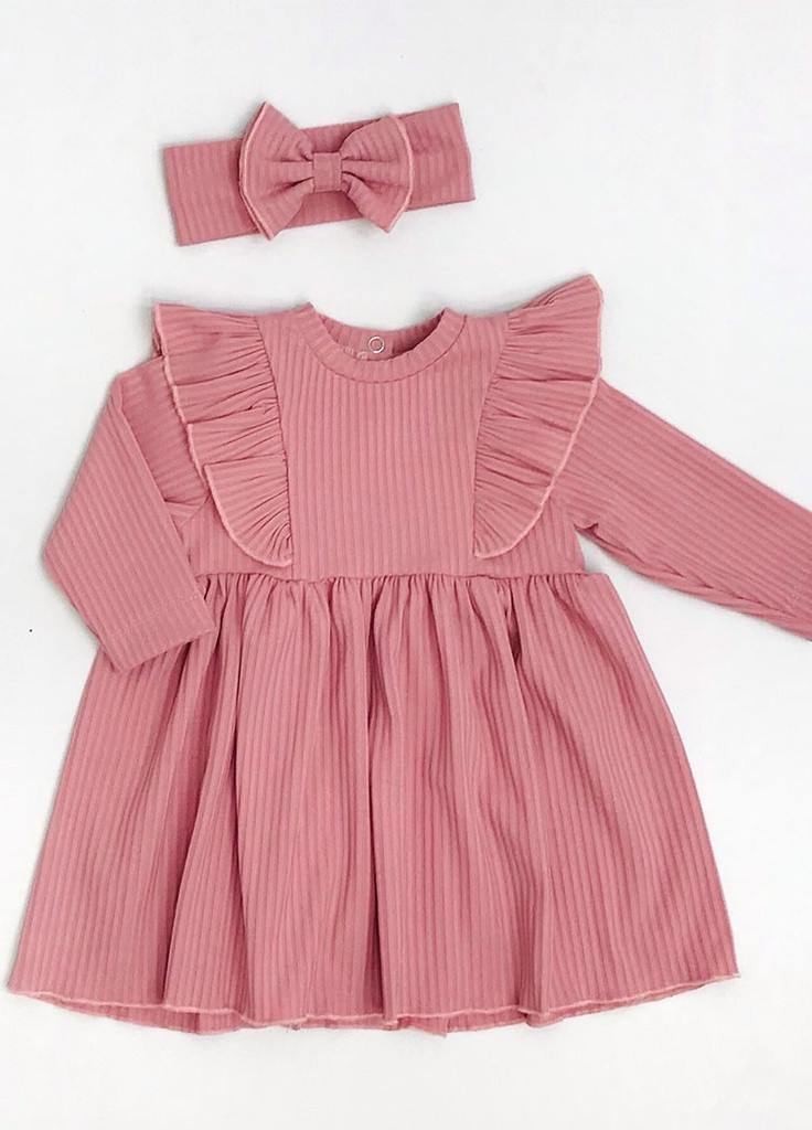 Розовое платья для новорожденных Баранчик БО (253082213)