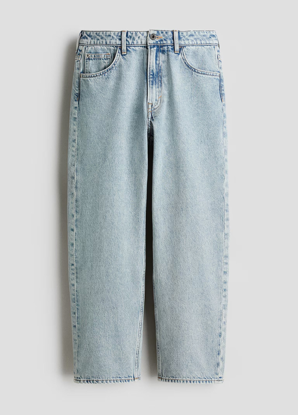 Светло-голубые демисезонные прямые джинсы H&M