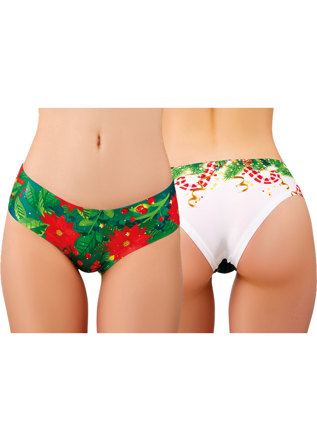 Трусики слип с принтом Your Christmas Flowers DBA-24 MeMeMe (251826557)