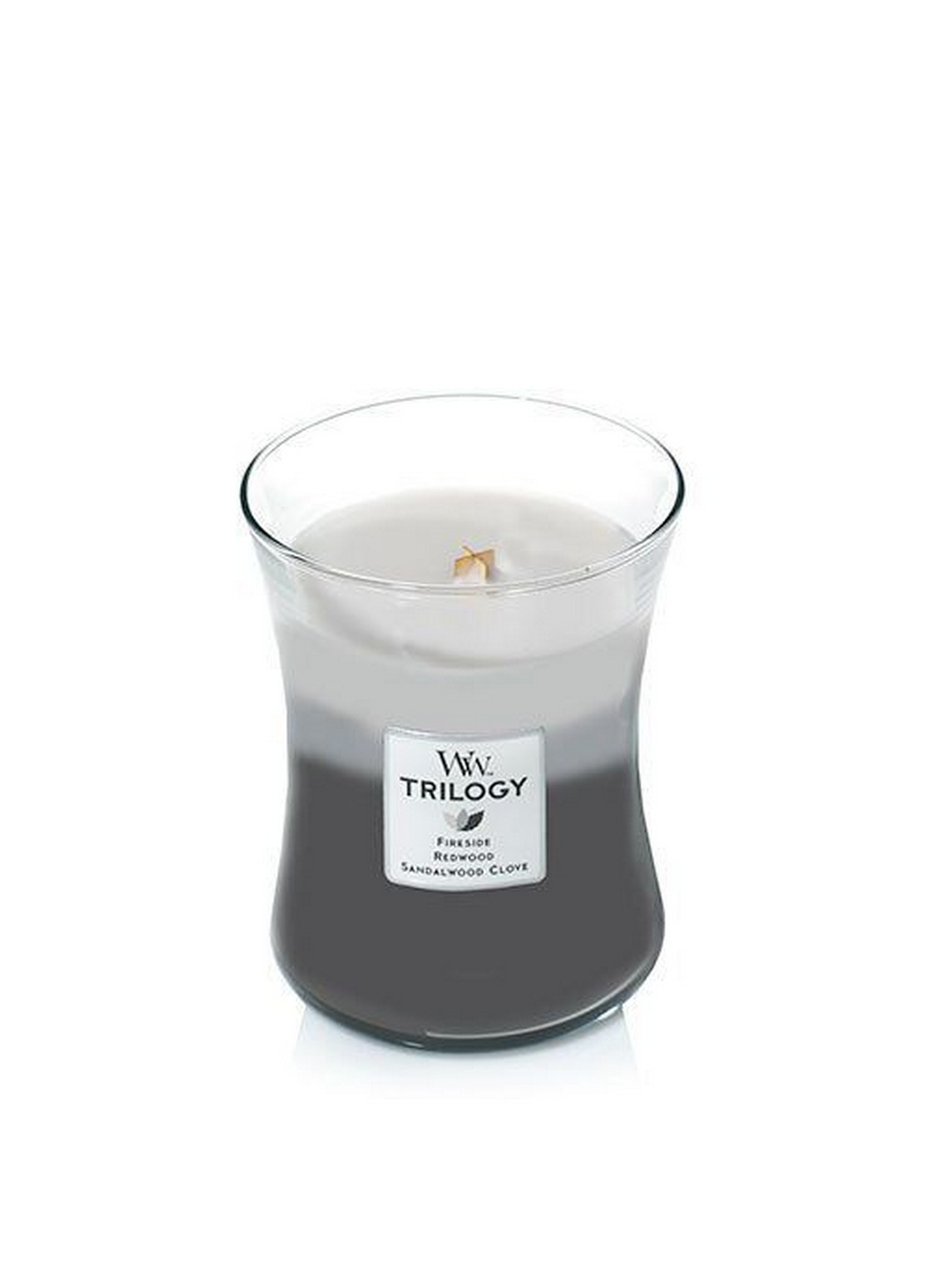 Ароматична свічка з тришаровим ароматом Medium Trilogy Warm Woods 275 г WoodWick (227516489)
