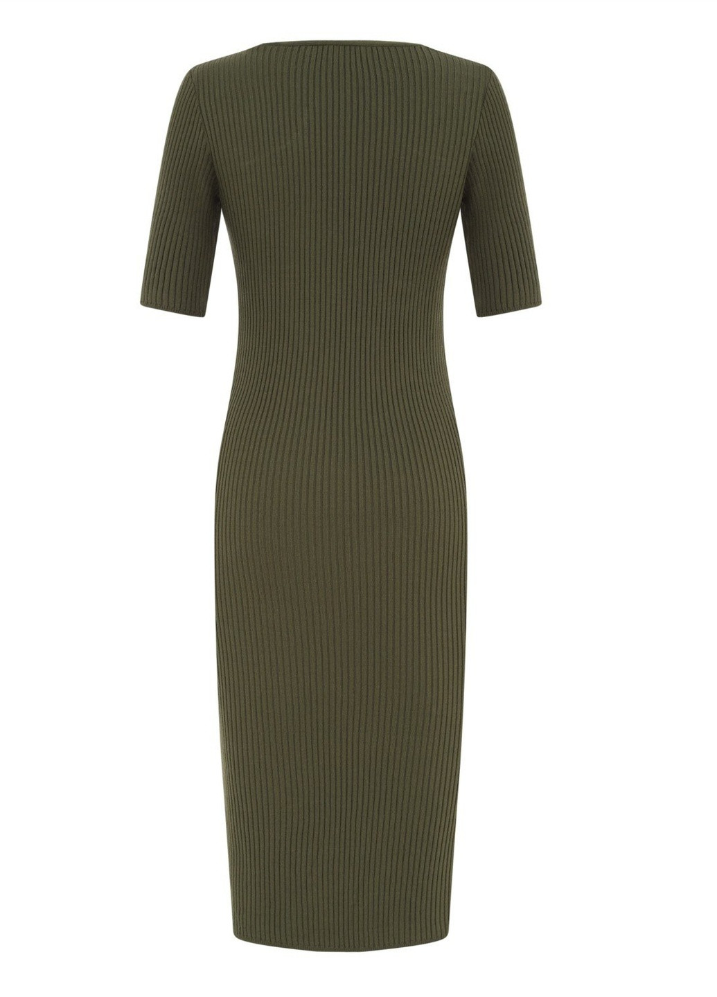 Оливкова (хакі) кежуал сукня Mudo однотонна
