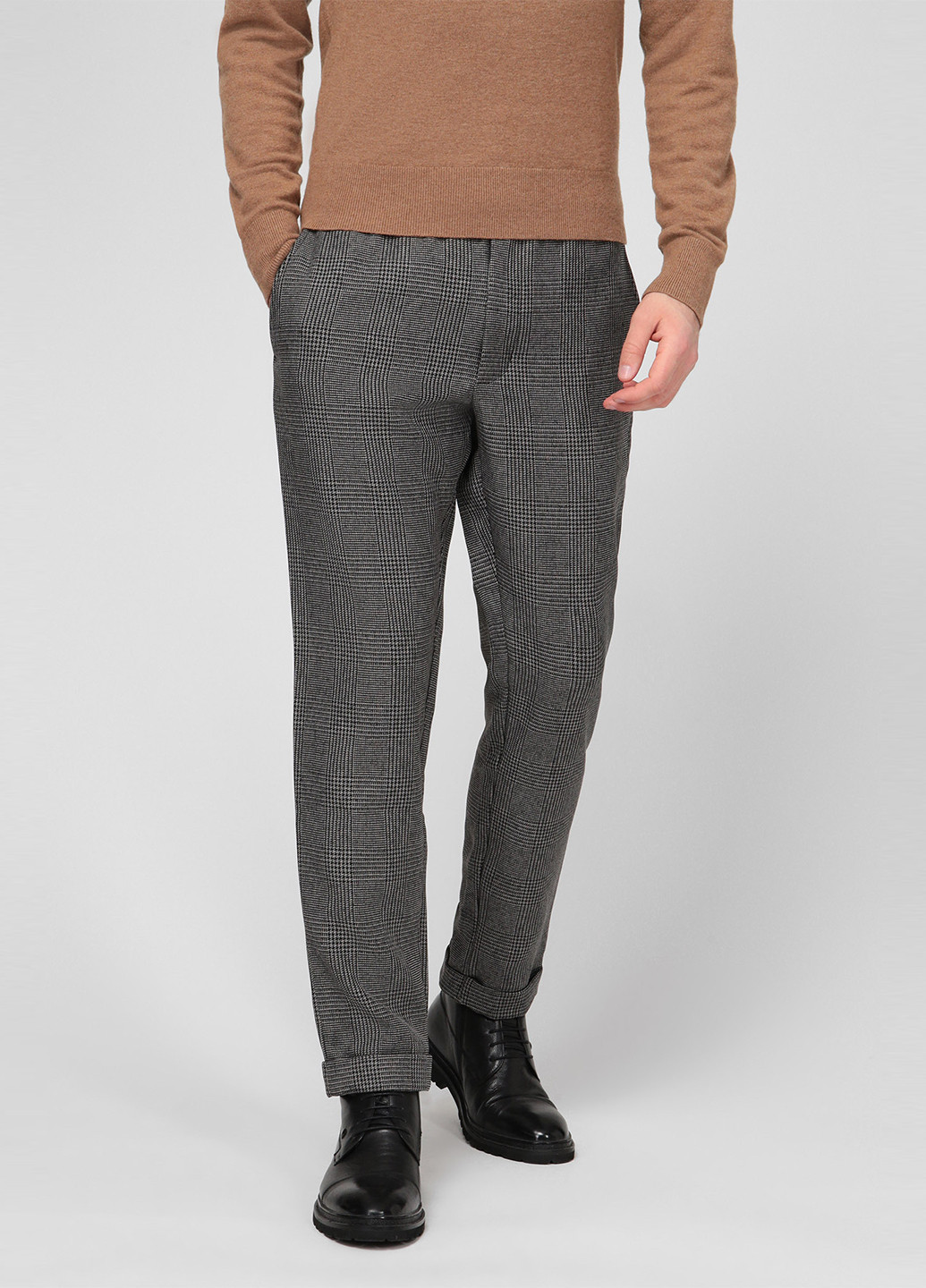 Темно-серые кэжуал демисезонные зауженные брюки Tommy Hilfiger