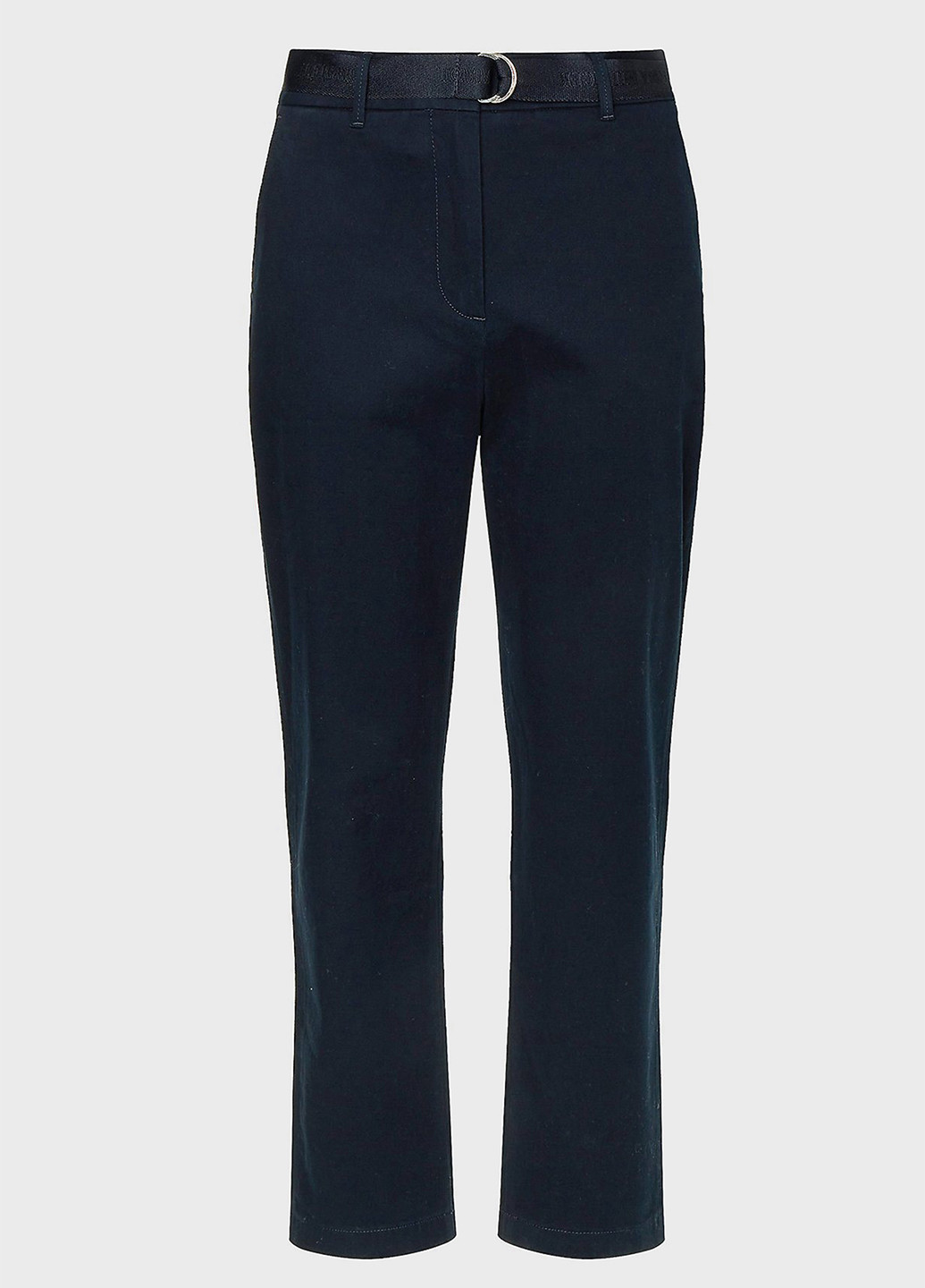 Темно-синие кэжуал демисезонные зауженные, укороченные брюки Tommy Hilfiger