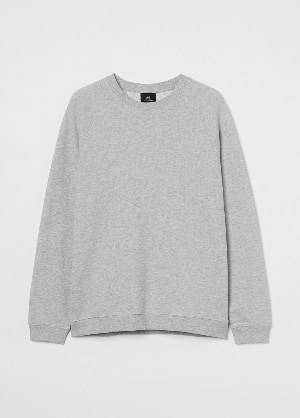 Сірий світшот H&M меланж без декору (311950380)