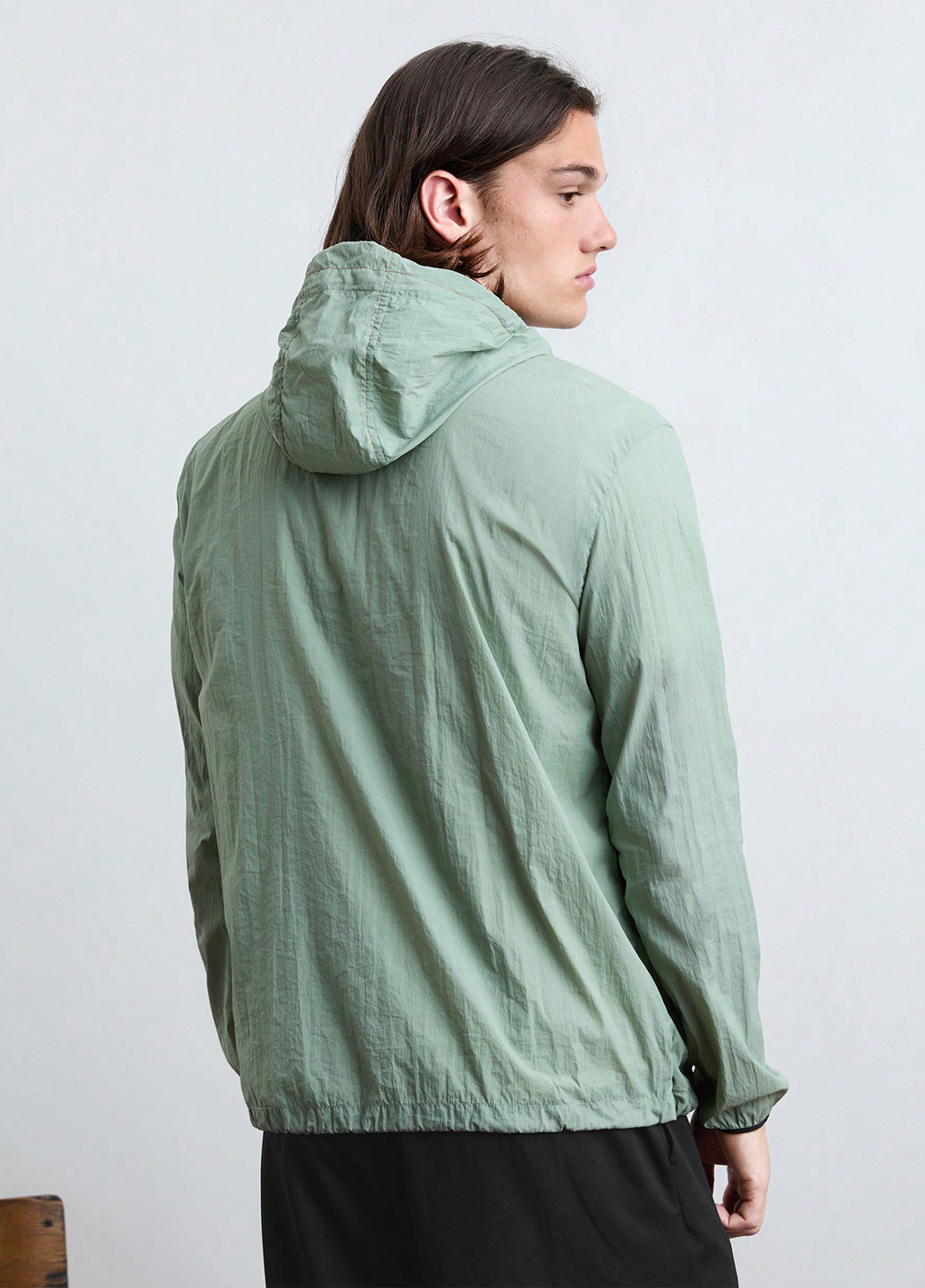 Мятная демисезонная ветровка SHEIN