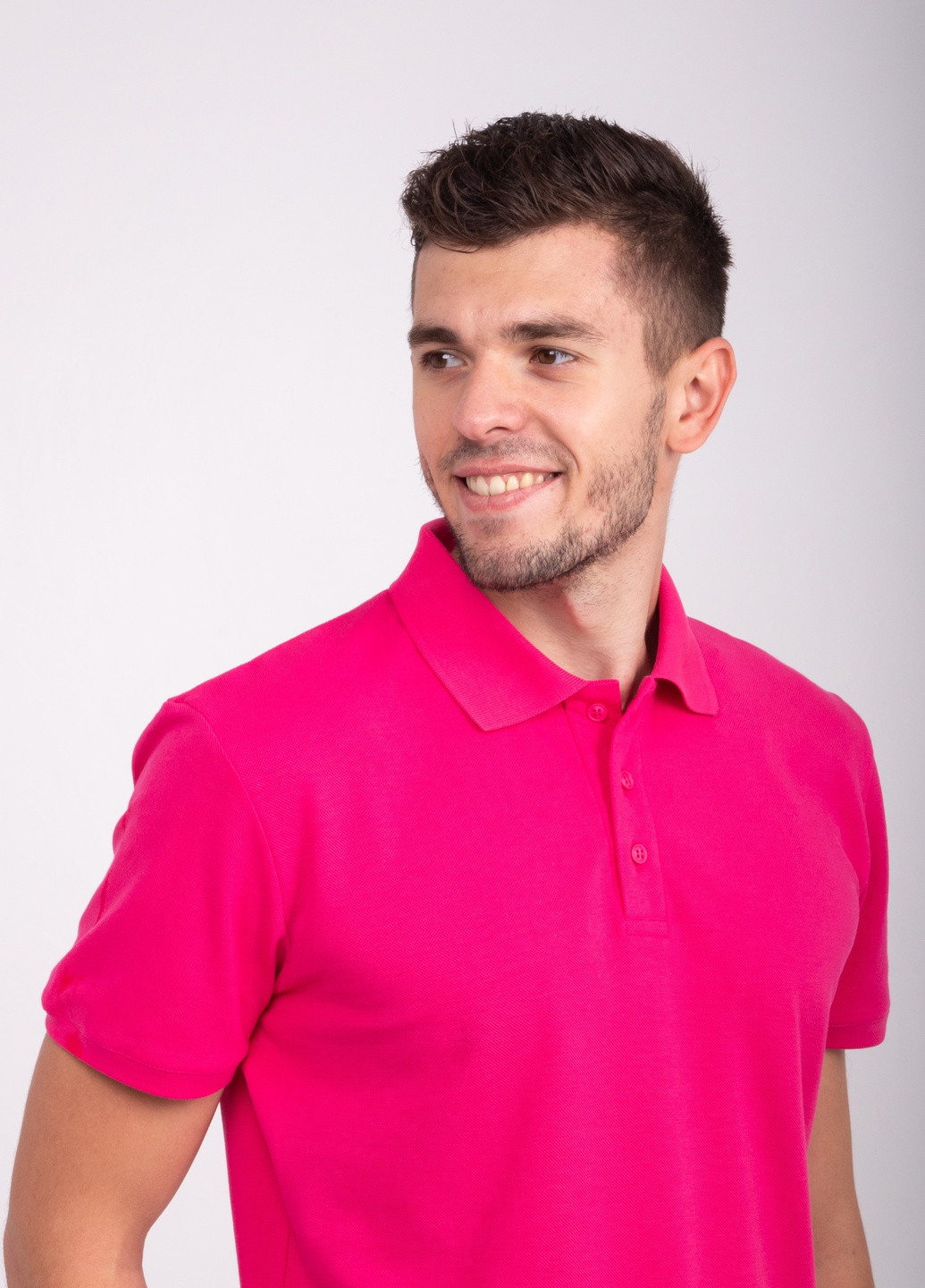 Малиновая футболка-футболка поло мужская для мужчин TvoePolo однотонная