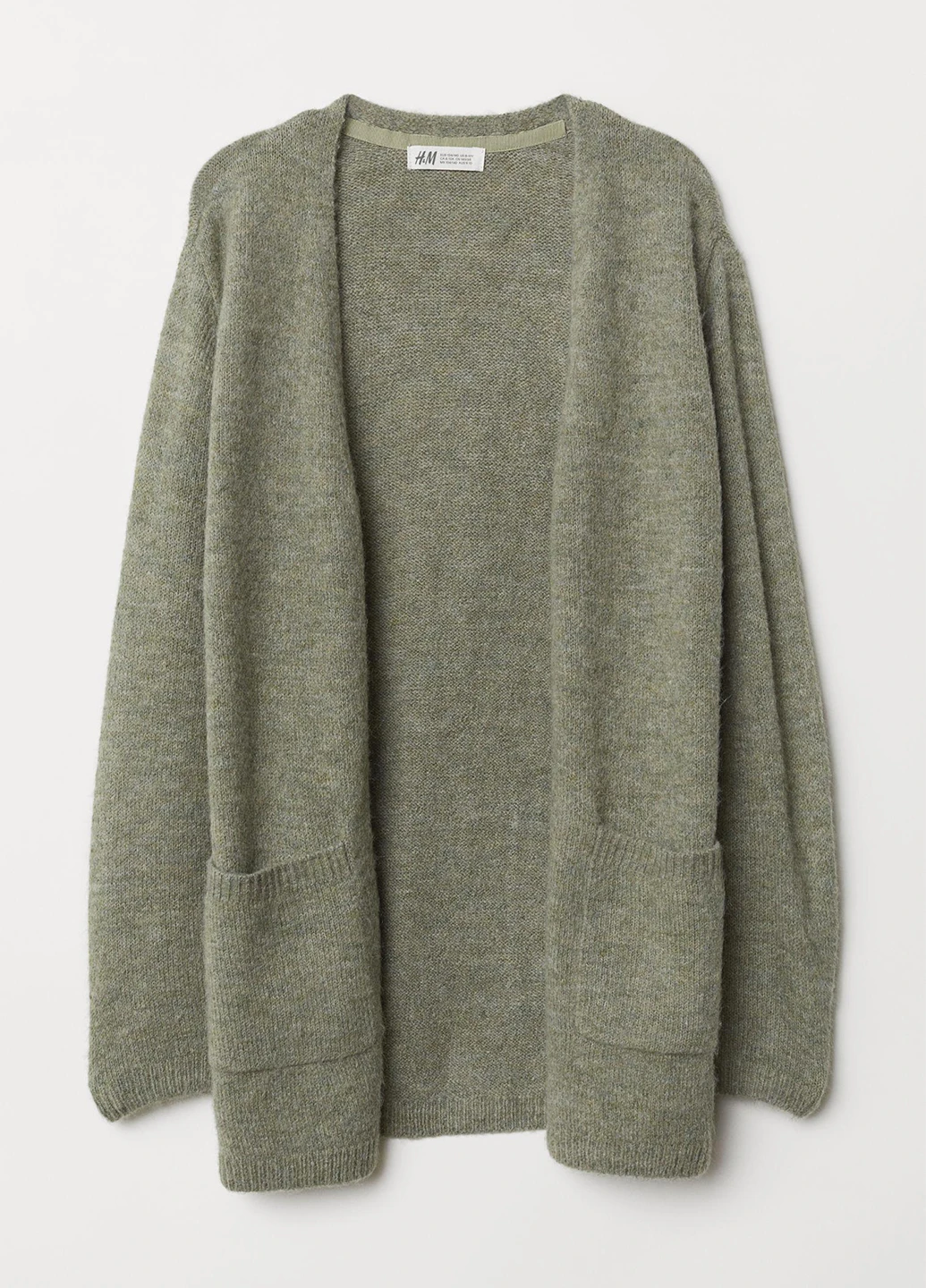 Оливковый демисезонный кардиган H&M