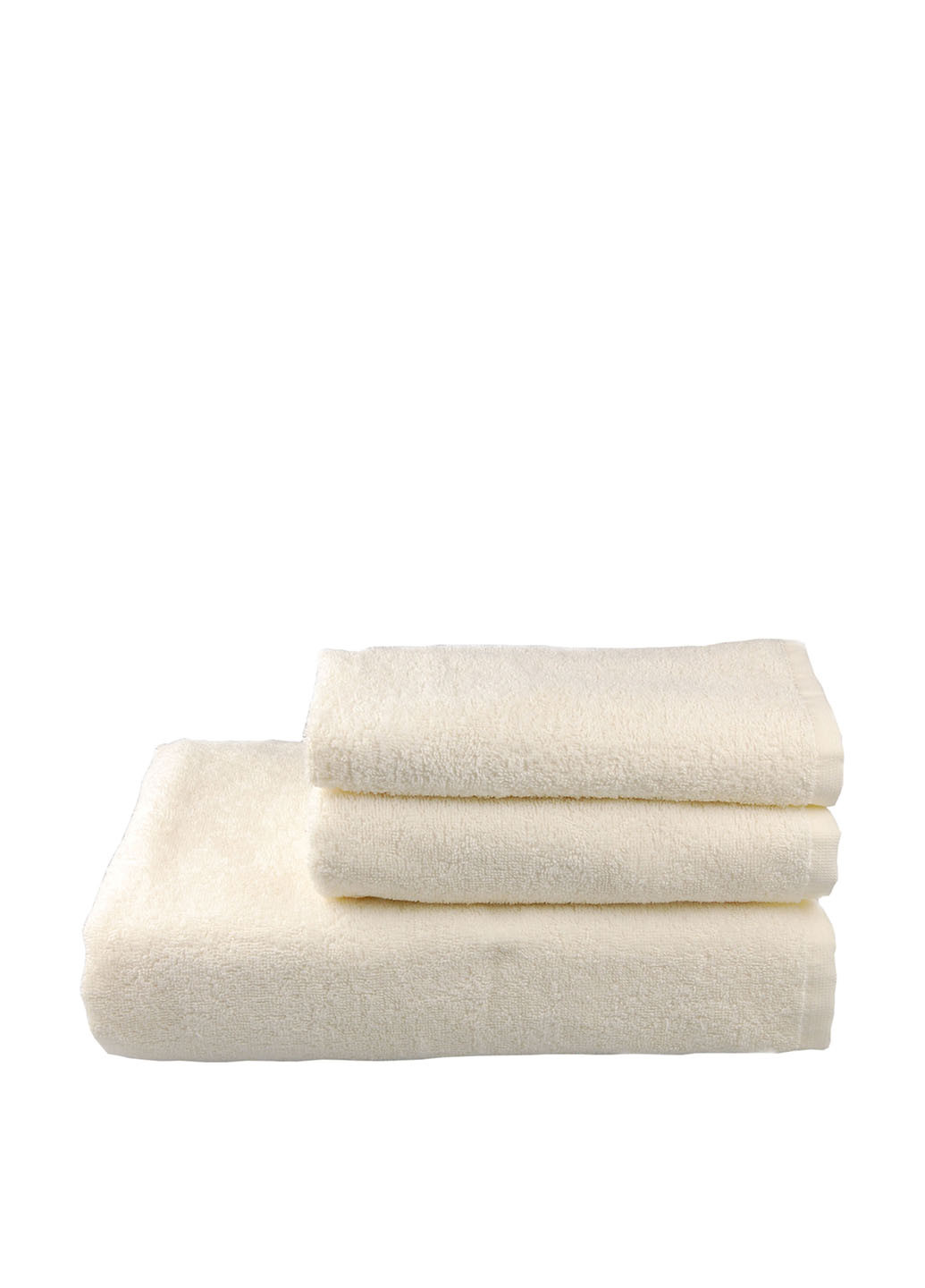 No Brand полотенце, 70х140 см однотонный кремовый производство - Туркменистан
