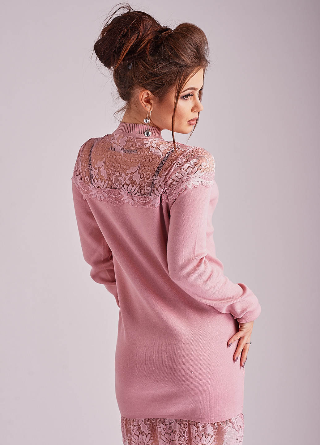 Розовое кэжуал платье Fashion Box однотонное