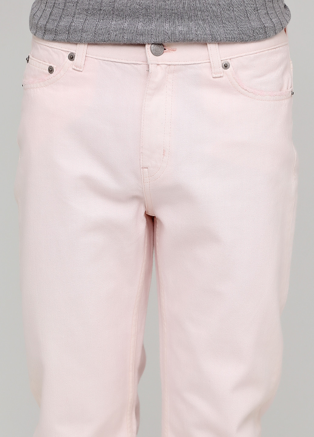 Светло-розовые демисезонные зауженные джинсы Weekday