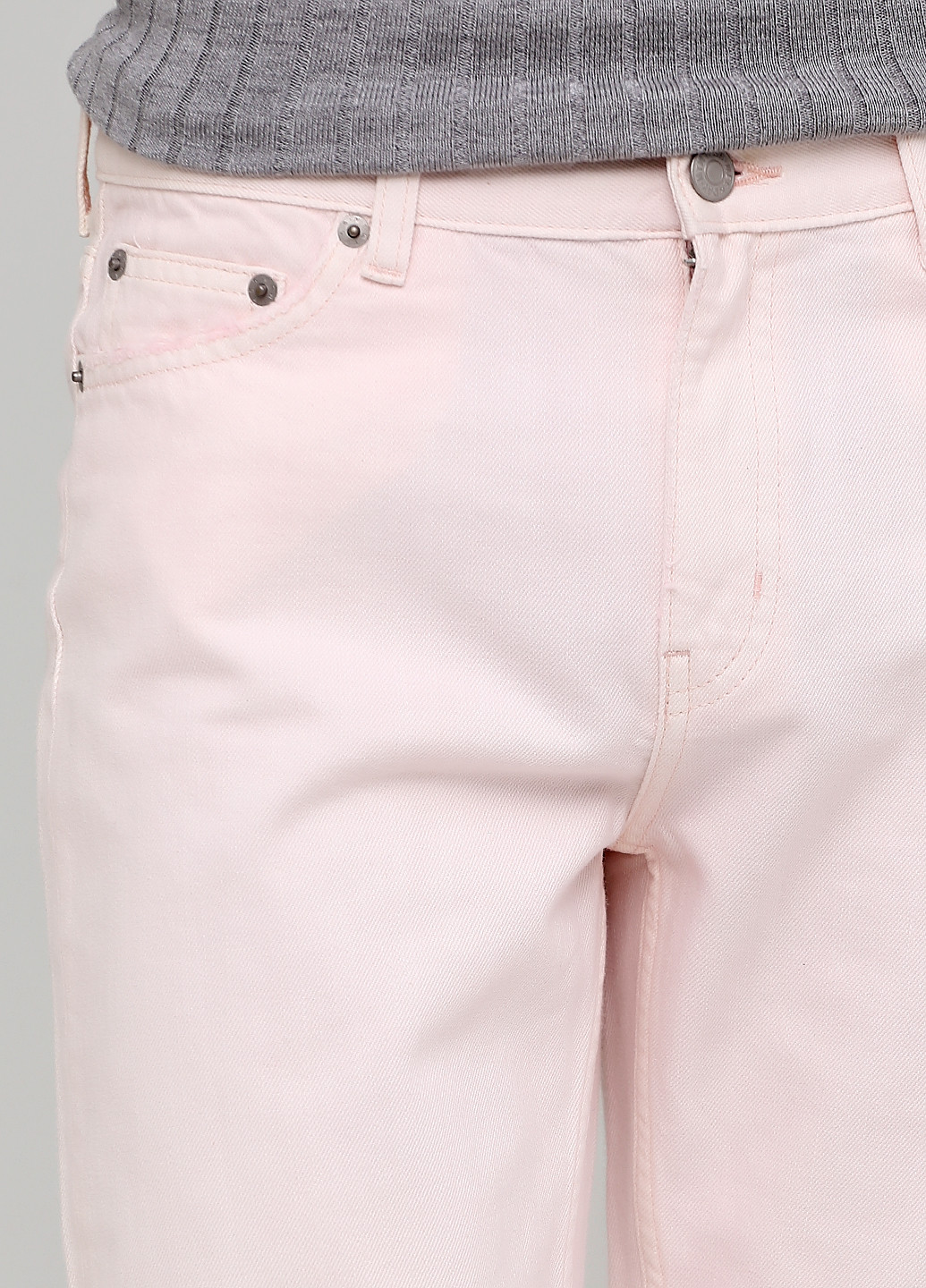 Светло-розовые демисезонные зауженные джинсы Weekday