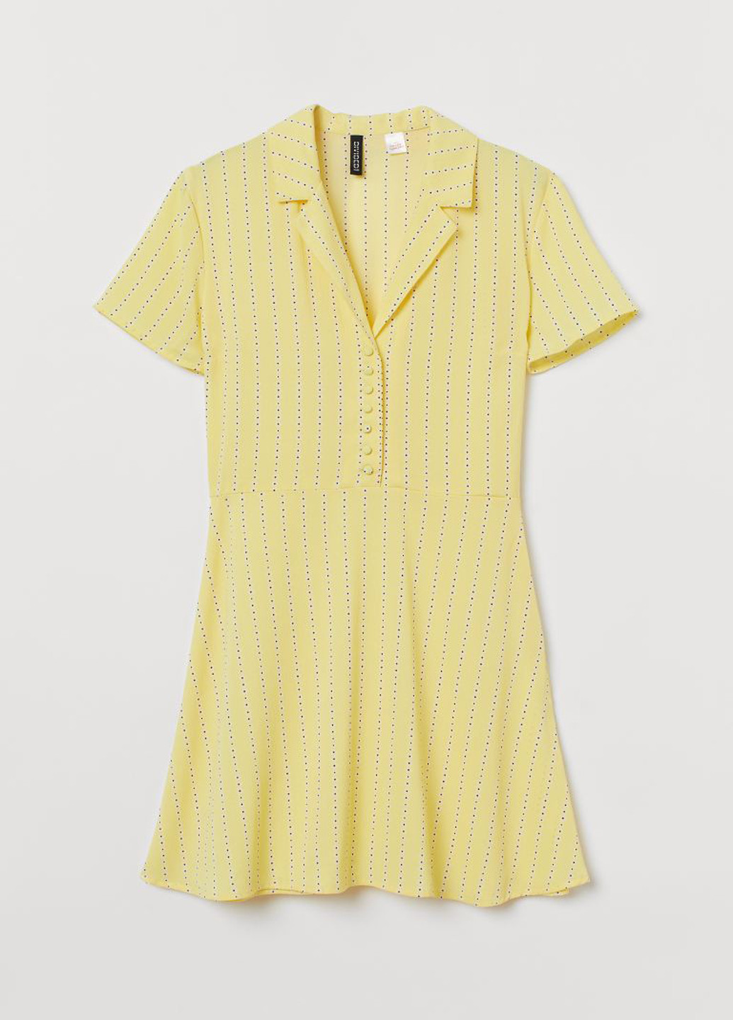 Світло-жовтий кежуал плаття, сукня H&M з квітковим принтом