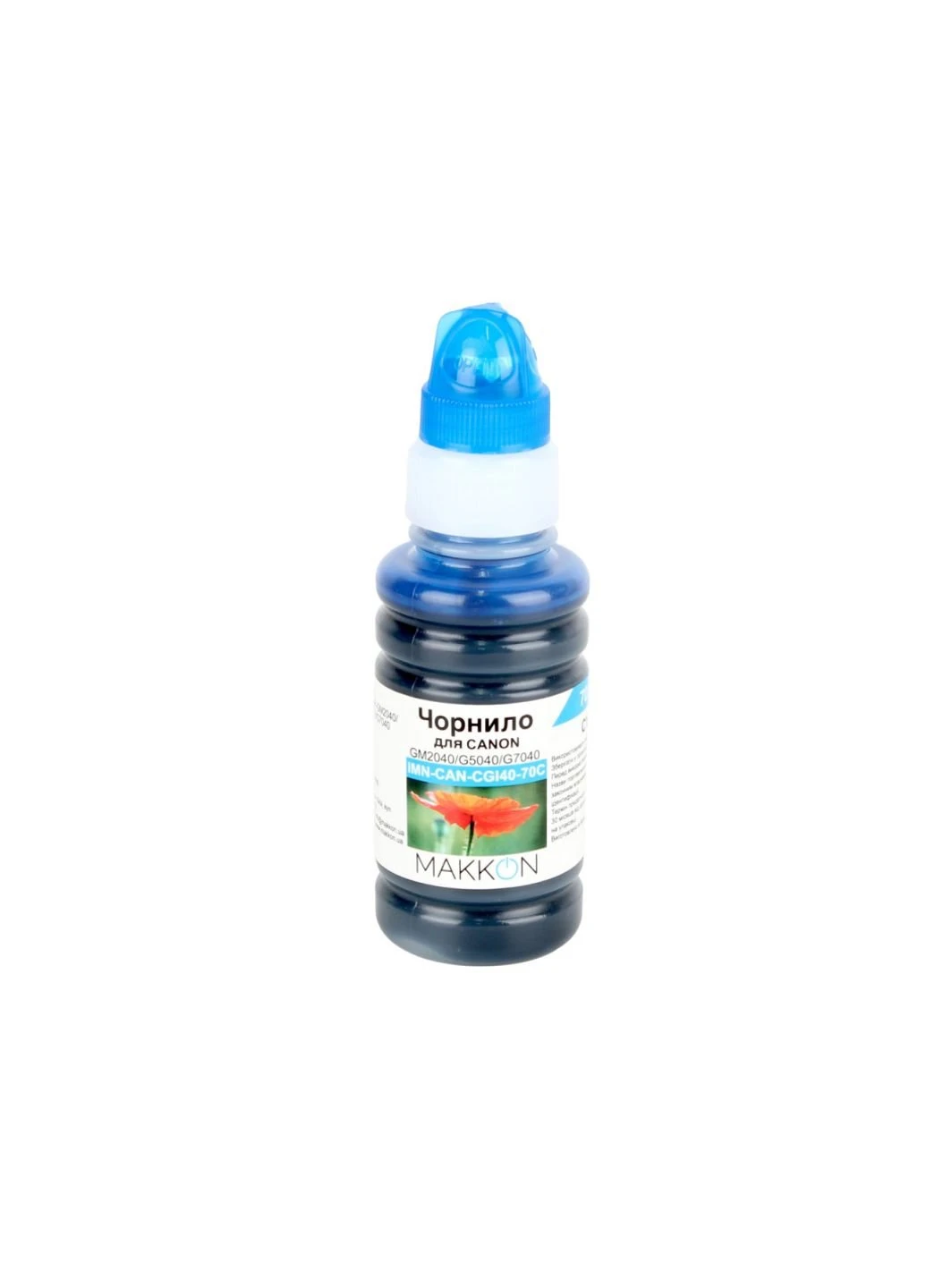 Чорнило Makkon для Canon PIXMA-GM2040 / G5040 / G7040 70 мл cyan (IMN-CAN-CGI40-70C) Barva для Canon PIXMA-GM2040/G5040/G7040 70 мл cyan (247484860)