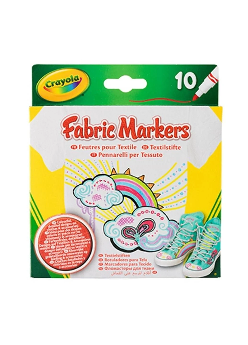Набор для творчества Фломастеры для рисования по ткани 10 шт (58-8633) Crayola (254081699)