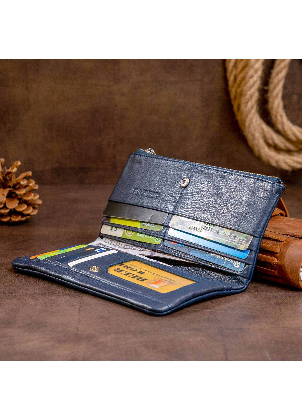 Жіночий шкіряний гаманець 18,5х9х1,5 см st leather (252134176)