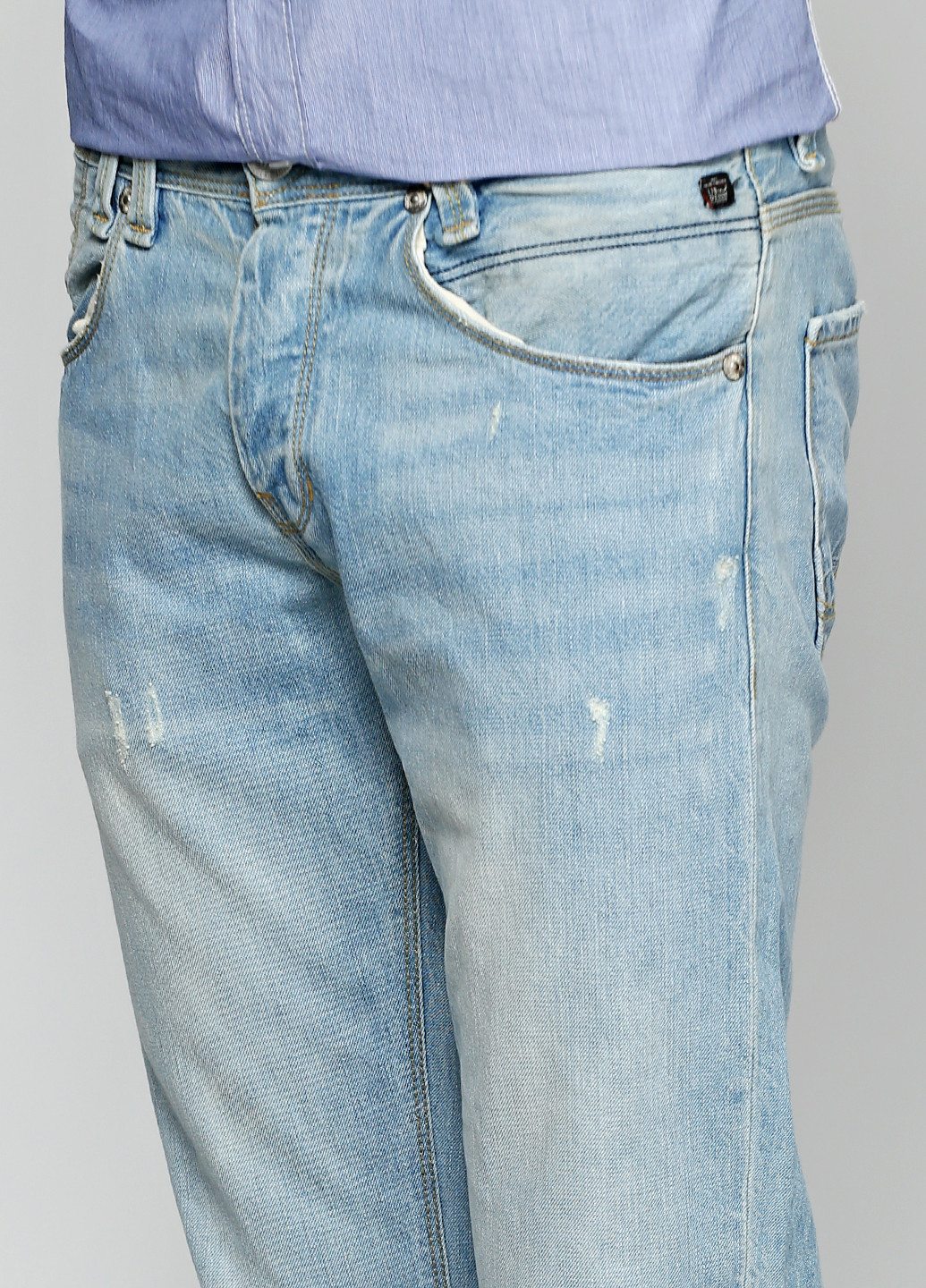 Голубые демисезонные прямые джинсы LTB