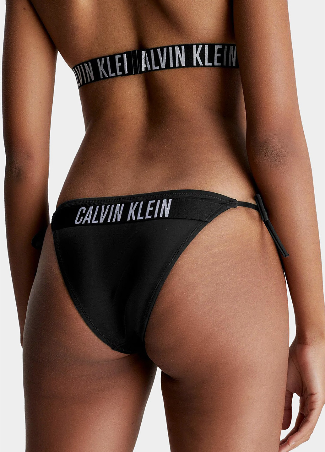 Черные купальные трусики с логотипом Calvin Klein