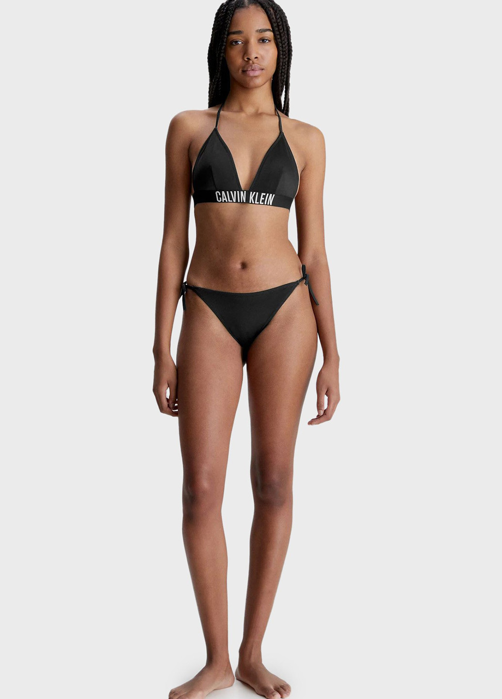 Черные купальные трусики с логотипом Calvin Klein