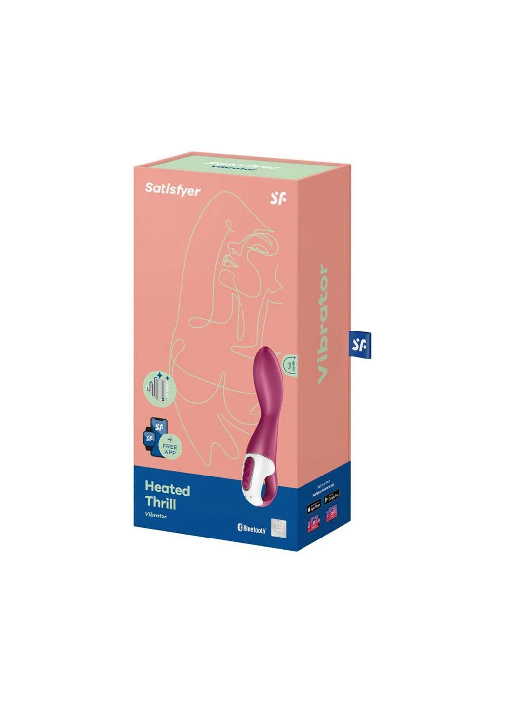 Смарт вібратор точки G Heated Thrill із функцією підігріву Satisfyer (254151295)