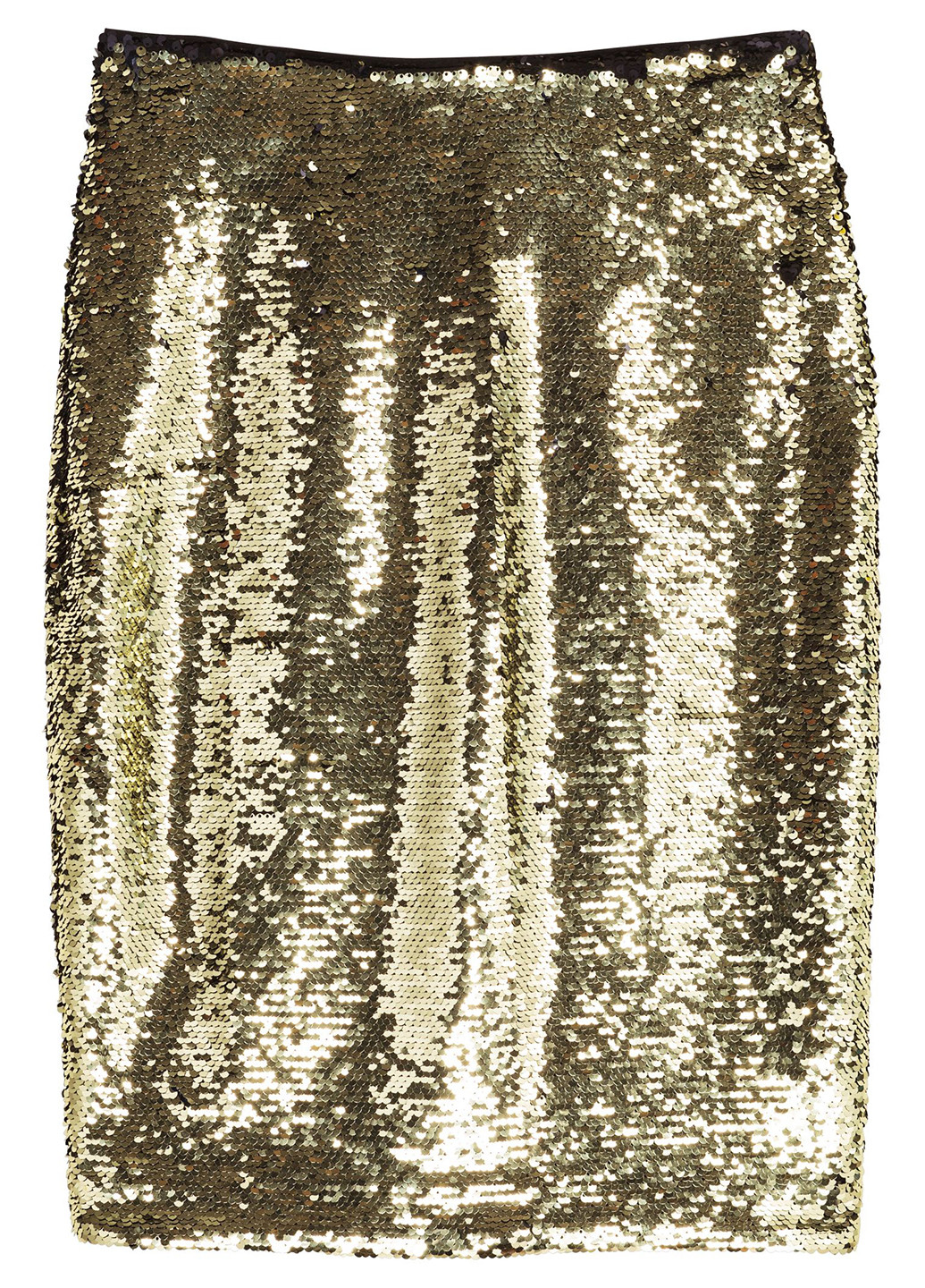 Золотая кэжуал однотонная юбка H&M