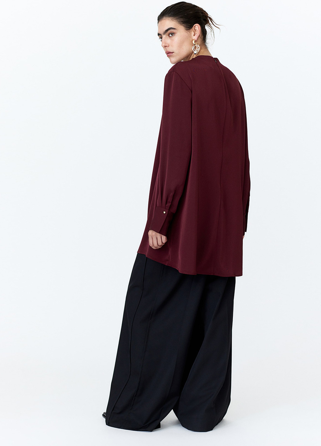 Бордова кежуал сукня H&M однотонна