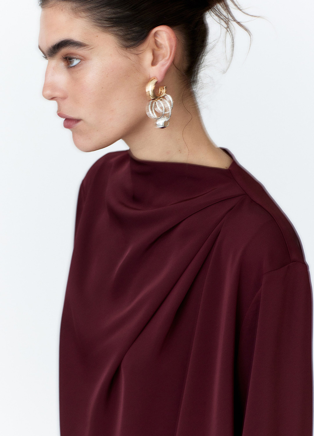 Бордова кежуал сукня H&M однотонна