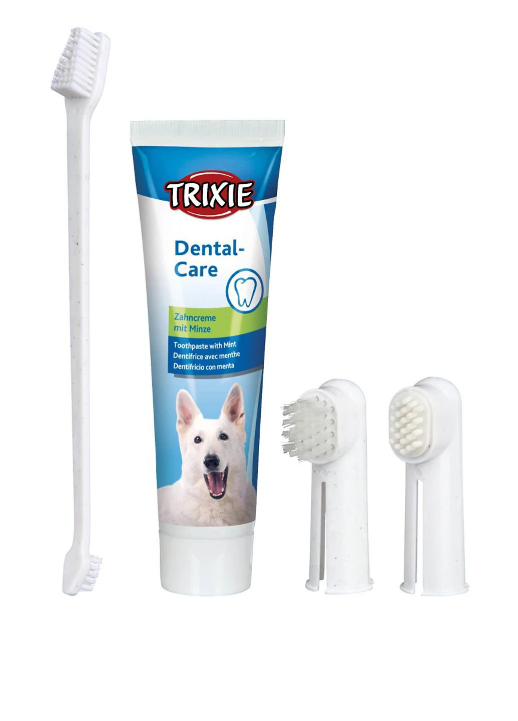 Зубна паста із щіткою для собак, 100 г Trixie (18826921)