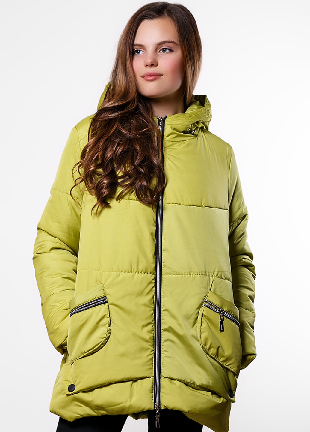 Лимонно-зеленая зимняя куртка SFN