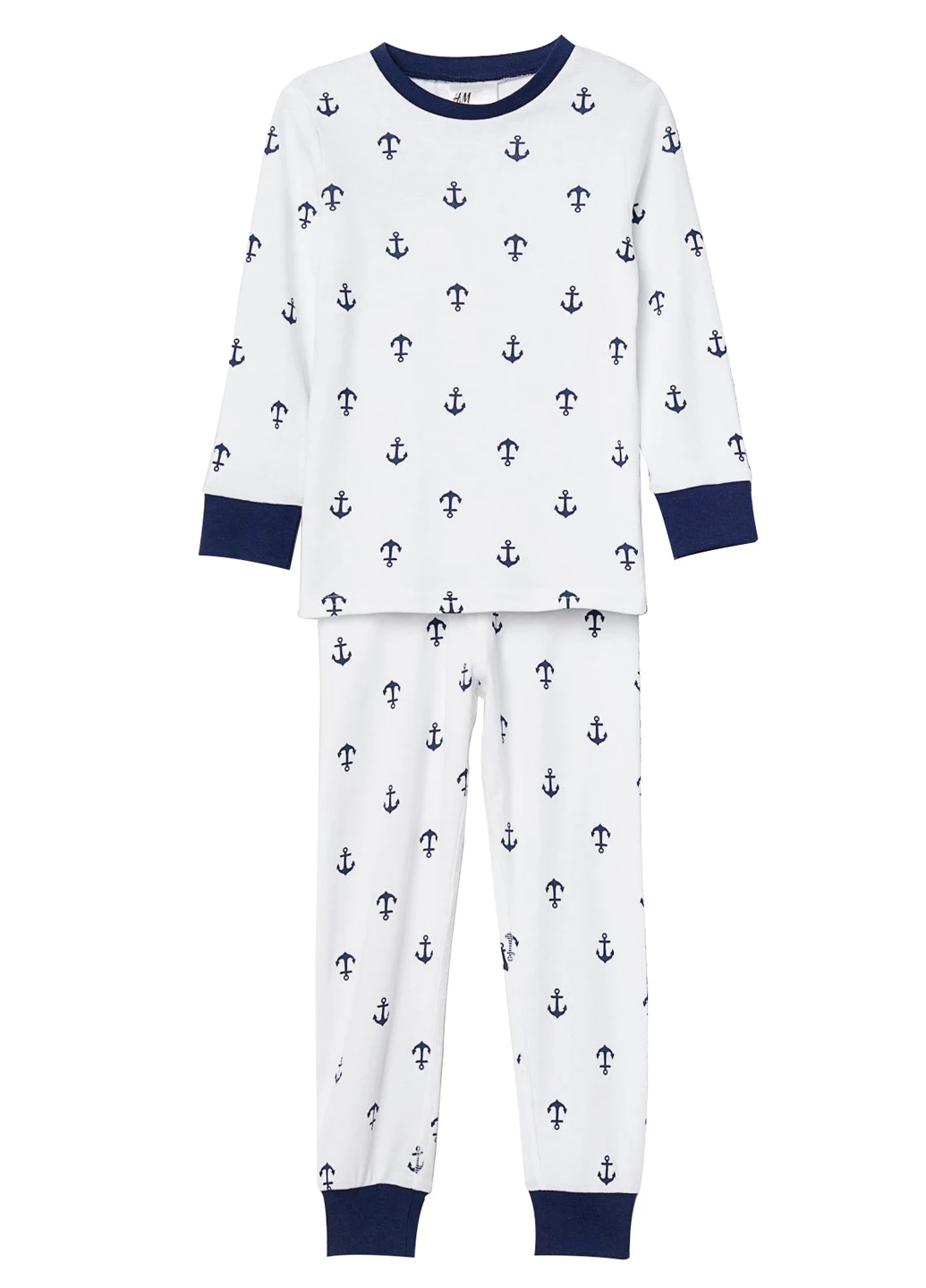 Белая всесезон пижама (лонгслив, брюки) лонгслив + брюки H&M