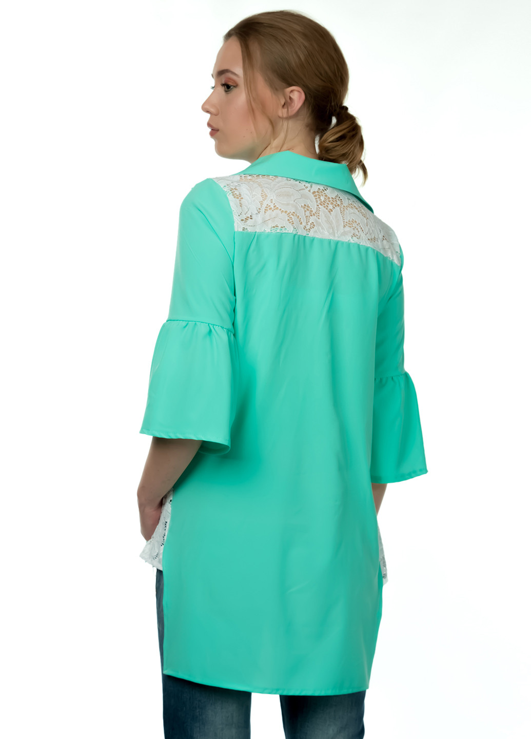 Бирюзовая летняя блуза Alpama