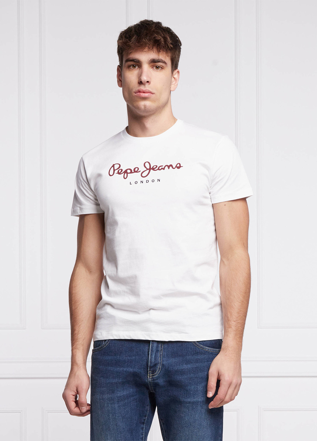 Біла футболка Pepe Jeans London