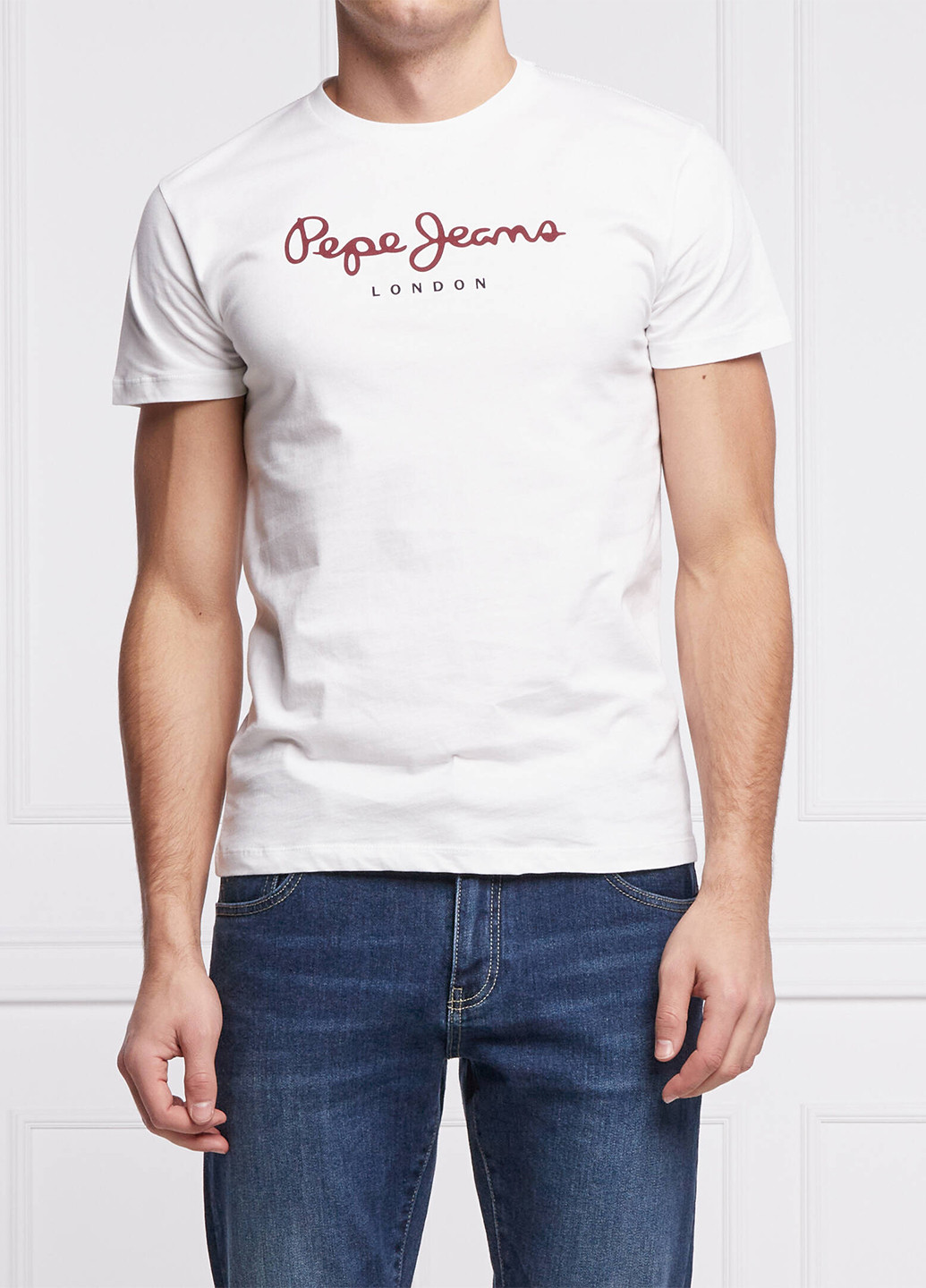 Біла футболка Pepe Jeans London