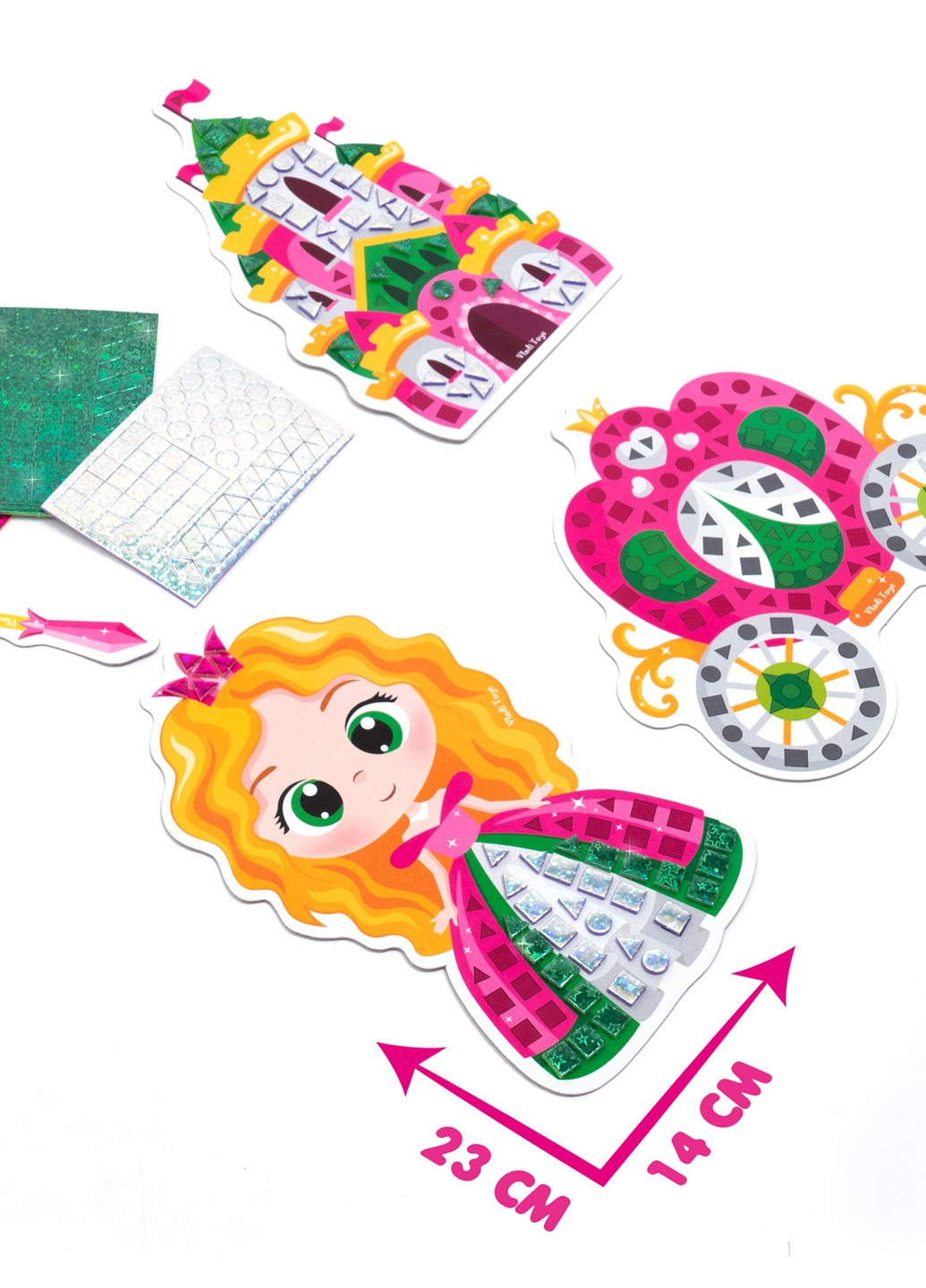 Набор для творчества «Блестящая мозаика. Принцесса» VT4511-05 (укр) Vladi toys (232393058)