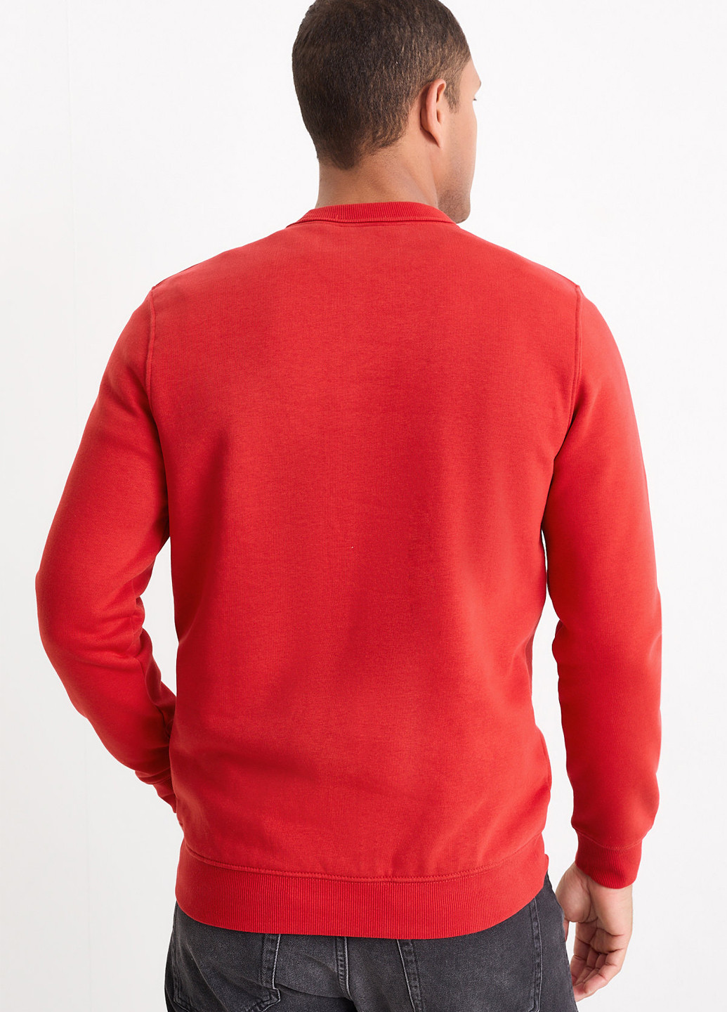 Червоний світшот C&A напис без декору (353322629)