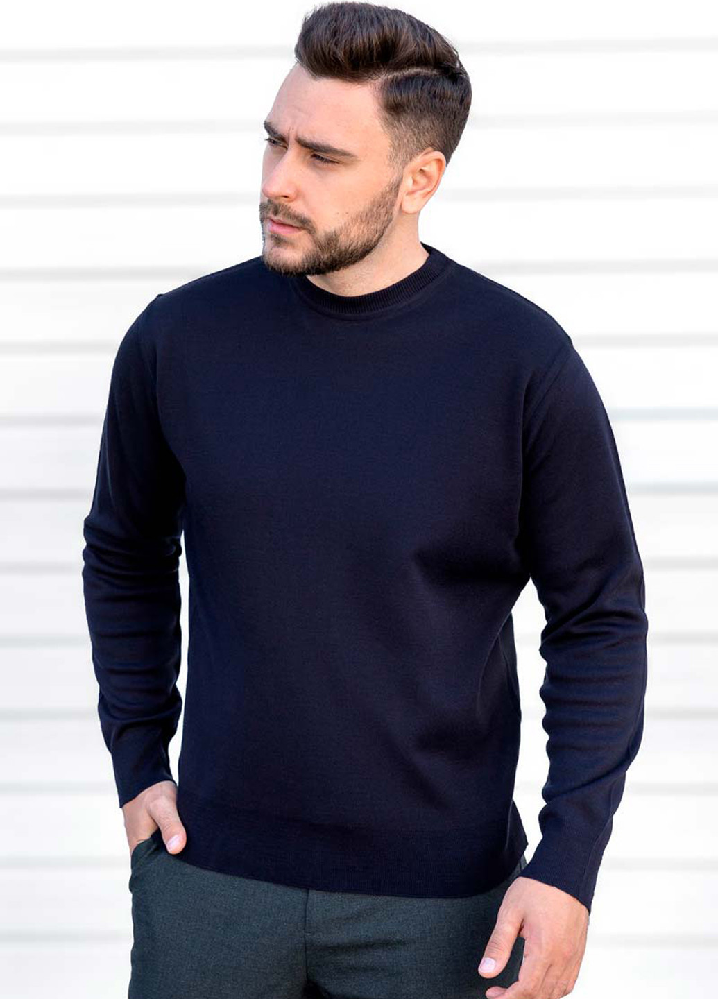 Синий свитшот Sun's House однотонный без декора (324560232)