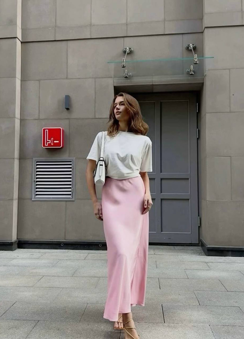 Розовая кэжуал однотонная юбка Fashion